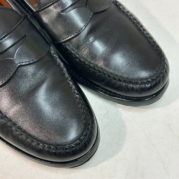 NEW HEELS Rancourt & Co. Weltline Penny Loafers Black Handsewn Maine USA 10.5 D - Picture 8 of 12